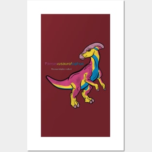 Pansexusaurolophus/Parasaurolophus Text - Pansexual Pride Posters and Art